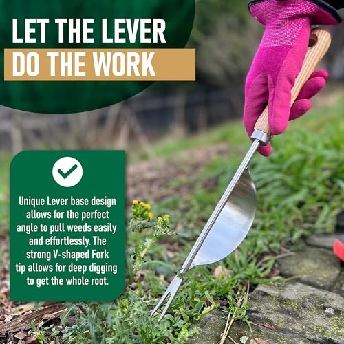 Grampa's Hand Weeder Tool with Lever Design for Easy Weed Removal