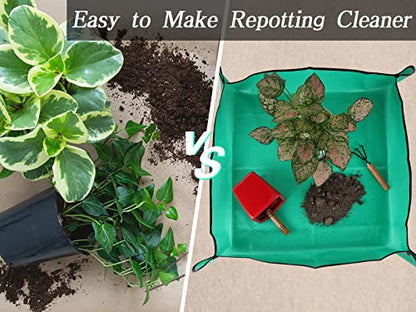 39.4" x 39.4" Extra Large Plant Repotting Mat, Waterproof Repotting Tray for Indoor Plants Potting Soil, Gardening Tray Mat, Portable Potting Tray Soil Mat for Indoor House Plants Succulents Orchid - size: Extra Large 39.4 x 39.4"