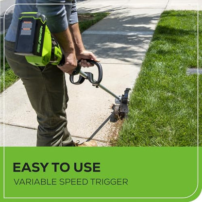 Greenworks 40V 8 in Cordless Electric Lawn Edger, 4.0 Ah Battery, Charger - size: 8" (Battery Included)