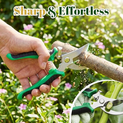 Heavy Duty Gardening Tool Set with Tote Bag, Great Gift for Gardeners