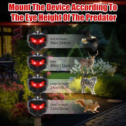 2026 Upgraded Coyote Deterrent Solar Predator Eyes Animal Repellent Outdoor