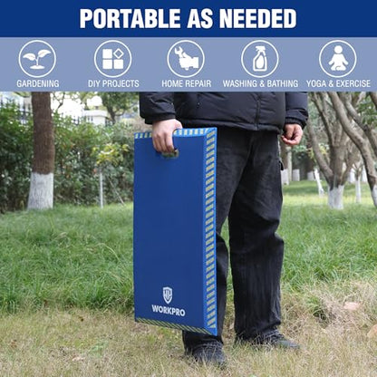 WORKPRO Extra Thick Kneeling Pad, Soft NBR Foam Knee Cushioning for Knees - color: Blue