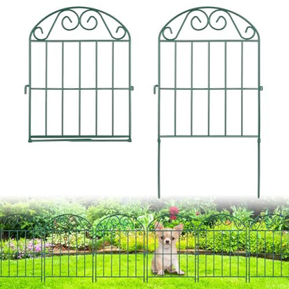 ADAVIN 24 Panels Collapsible Garden Fence, 24in Animal Barrier, 24Ft - color: Green, size: 24in(H)x12in(L) 24 Panels