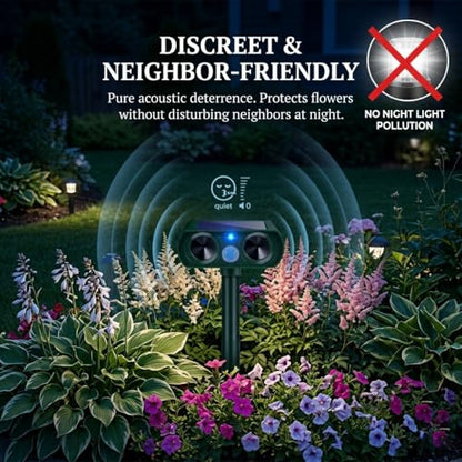 2026 Sonic Fortress Pro Deer Repellent Devices for Plants,4 Pack