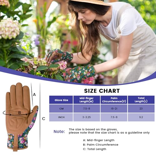 Gardening Gloves,Garden Gloves for Women Firm Grip Breathable Thorn Proof - color: Multicolor