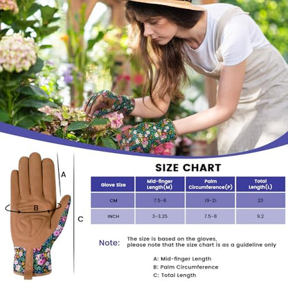 Gardening Gloves,Garden Gloves for Women Firm Grip Breathable Thorn Proof - color: Multicolor