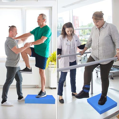 Balance Pad 15.8 * 13.2 * 2 inch,Large Balance Pad for Physical Therapy,Foam Balance Board for Rehabilitation Stability Workout Knee and Ankle Exercise Strength Training - color: Blue-L(15.8*13.2*2")