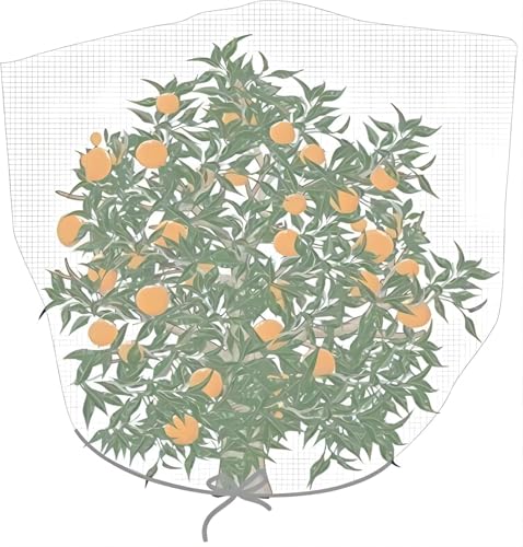 Agfabric Bird Netting 26" Hx30 W Garden Netting Insect Pest Barrier,Plant Cover Fruit Tree Netting Mesh Protection Bag with Drawstring,White - color: 1pack, size: 26"x30"