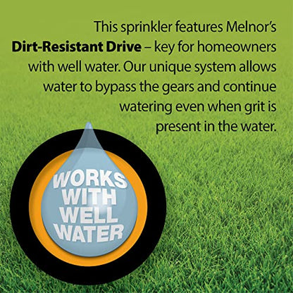 Melnor 65133AMZ XT Turbo Oscillating Sprinkler W/Timer, 4,000 sq. ft., Quick Connect Bundle, 2-Way Adjustable, Black, Yellow - size: 2-Way Adjustable, style: With Timer