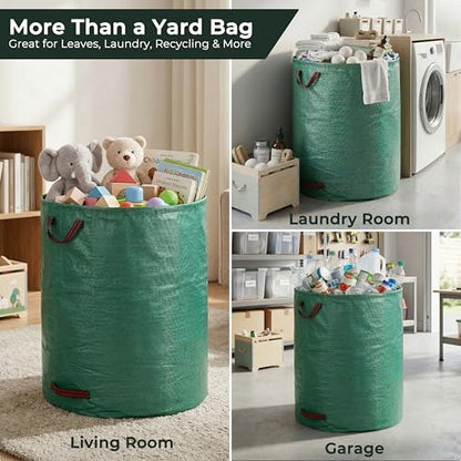 10-Pack 72 Gallons Garden Bag Heavy Duty Gardening Bags, Lawn Pool Garden Leaf Waste Rubbish Plants Grass Bag (5 X 72Gallons) - size: 5 Count (Pack of 2)