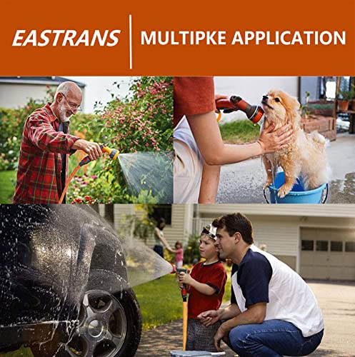 EASTRANS 5ft x 5/8" Black Garden Hose with 3/4" Male to Female Fittings - color: Black and Orange, size: 5FT Male to Female