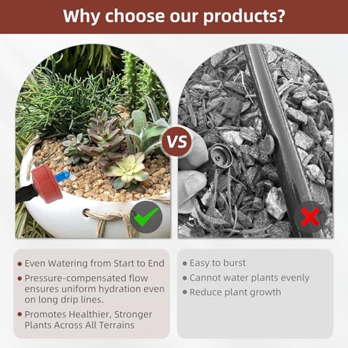 30PCS 0.5 GPH Pressure Compensating Drip Irrigation Spot Watering Drippers/Emitters, Self-Cleaning Constant Flow Drip Irrigation Emitters Heads Irrigation Drippers Parts for Drip Irrigation System - color: 30PCS, size: 0.5 GPH