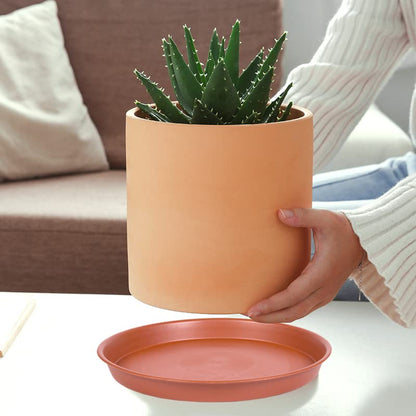 2 Pack of 10 inch Plant Saucer, Bird Bath Bowl 10 inch, Plant Tray for Pots, Plant Saucers for Indoors, Plant Trays for Planter 8"/9"/10" (10 inch, Terracotta) - size: 10" (2 pack)