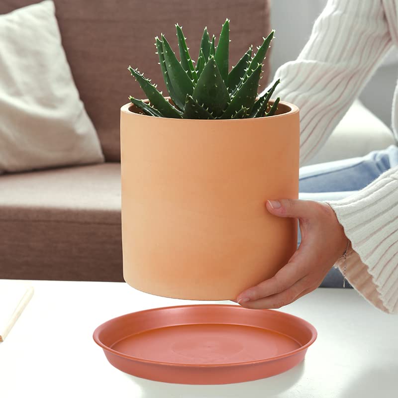 2 Pack of 12 inch Plant Saucer, Bird Bath Bowl 12 inch, Plant Tray for Pots, Flower Plant Saucers for Indoors, Plant Trays for Planter 11"/12" (12 inch, Terracotta) - size: 12" (2 pack)
