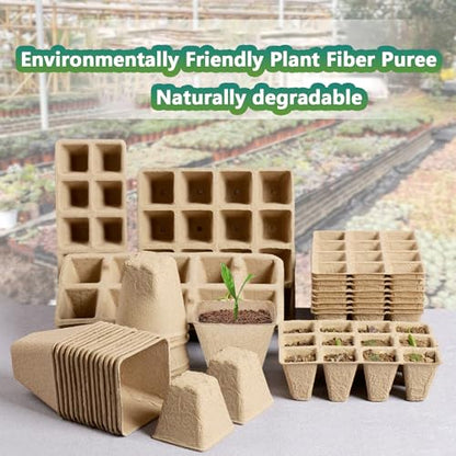 120 Cells Seed Starter Tray, 10 Pack Plant Starter Kit - size: 120 Cells, 10 Packs