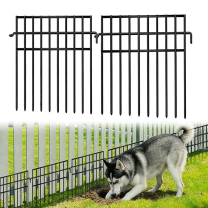 30 Panels Animal Barrier Fence, No Dig Fences, 13in(H) X 42.5ft(L) Garden Fence Animal Barrier for Rabbit and Dog Under Fencing Barrier, Rustproof Metal Fences Border for Outdoor, Yard, Patio - size: 30 Panels-42.5ft(L)x13in(H)