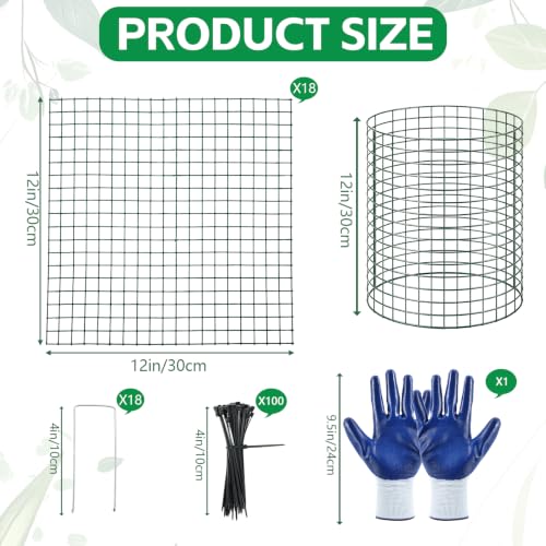 6 Pack Large Wire Plant Protector from Animals 12"x12" Metal Plant Cage - size: 12"x12"