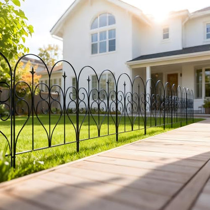 Thealyn Garden Fence 32" x 10ft, 10 Panels, No Digging Metal Barrier - size: 10 Panels-32 inch x 20 feet