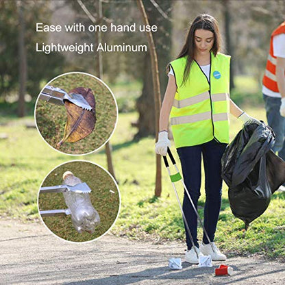 Reacher Grabber Tool,Litter Pick Up Stick Lightweight Aluminium Rustproof,Trash Tong,Reaching Assist Tool for Elderly,Garden Nabber Plogging