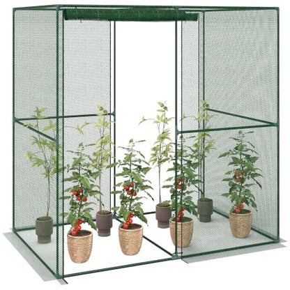 Outsunny 6' x 4' x 6' Crop Cage Plant Protection Tent, Green - color: Green, size: 6' x 4' x 6'