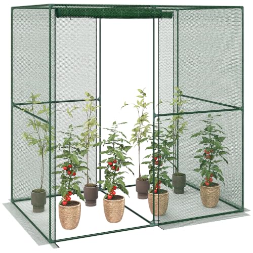 Outsunny 6' x 4' x 6' Crop Cage Plant Protection Tent, Green - color: Green, size: 6' x 4' x 6'