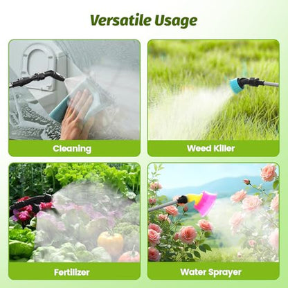 Battery Powered Backpack Sprayer 3.2Gallon, Electric Sprayer with 3-Adjustable Sprayings, Battery Indicator, 5 Nozzles, 41" Retractable Wand, Rechargeable Garden Sprayer for Weed, Lawn&Yard - size: 3.2 Gallon