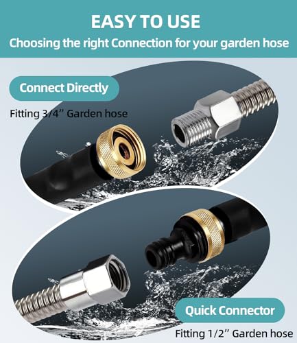 Jet Nozzle High Pressure Hose Nozzle, 18” Hydro Water Hose Nozzle - color: Black, size: 18inch