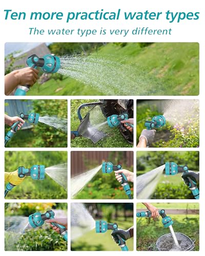 Garden Hose Nozzle Heavy Duty, Water Hose Sprayer Nozzle for Outdoor - color: Blue