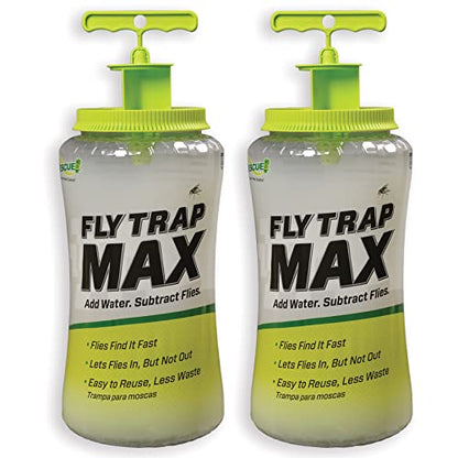 RESCUE! Fly Trap Max – Extra Large Reusable Outdoor Fly Trap - 2 Traps - size: 2 Traps