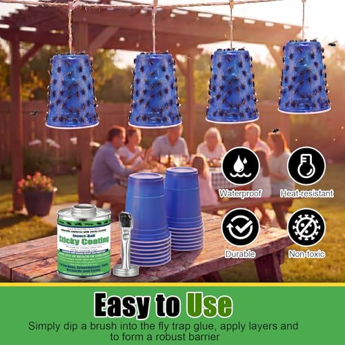 1 Pack Sticky Coating Insect Trap with Brush, Tree Barrier,16 Oz - size: 16 oz