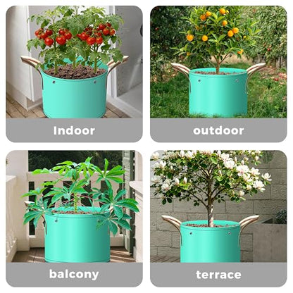 7 Pcs 3 Gallon Grow Bags, PE Garden Pots with Handles for Plants - size: 3 Gallon, style: PE_Grow_Bags