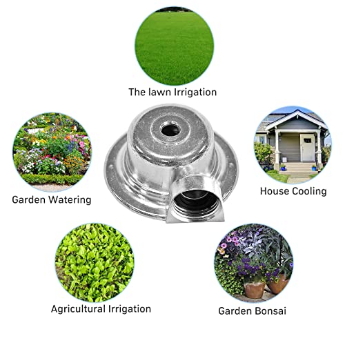 Metal Lawn Sprinkler, 1 Pack Outdoor Garden Watering Sprinklers for Yard Small Areas Lawn with Gentle Water Flow(Silver) - color: Silver