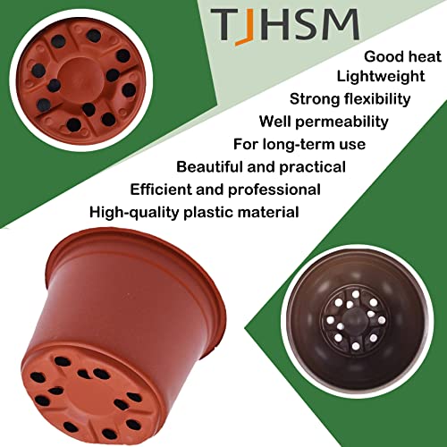 Plastic Planter Nursery Seedlings Pots - 3 Inches 100Pcs Flower Plant Container Seed Starting Pot for Outdoor Succulents Seedlings Cuttings Transplanting - size: 3 x 3 x 2 in