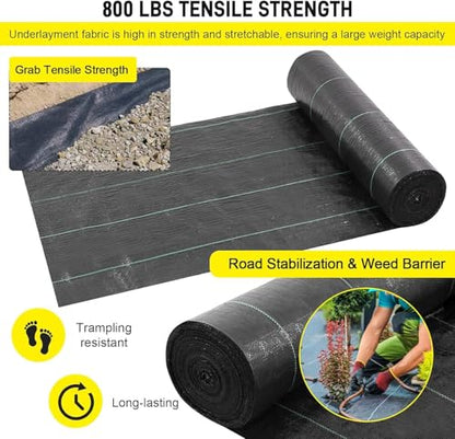 Driveway Fabric, 13x150 ft Road Fabric Commercial Weed Barrier Fabric, Landscape Fabric Heavy Duty 3.5OZ French Drain Fabric for Erosion Control,Landscape Fabric,Weed Barrier,Construction Projects - size: 13x150 ft-3.5OZ