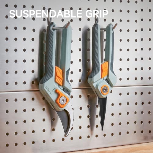 PrunePro® 8.2" Pruning Shears Ultra Sharp Lightweight Bypass Plant Clippers - color: Green