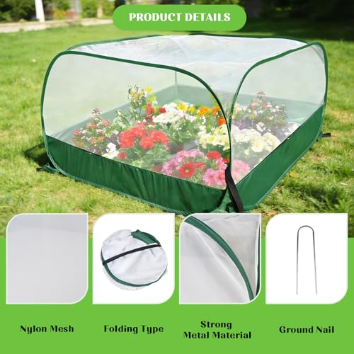 40"x40"x20" Pop Up Garden Mesh Plant Cover-Foldable Mesh Plant Protector - size: 1pcs