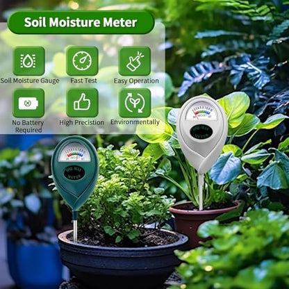 Plant Moisture Meter Soil Moisture Sensor Meter Water Monitor Hygrometer Plant Water Meter [Green + White] Soil Moisture Meter for Gardening, Farming, Plants - color: GREEN+WHITE