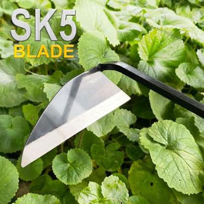 Hanpex Japanese Wide Blade Gardening Tools I Premium Quality Hand Hoes/Weeding Sickle Have Very Sharp Edge for Quick Work - style: Long Handle