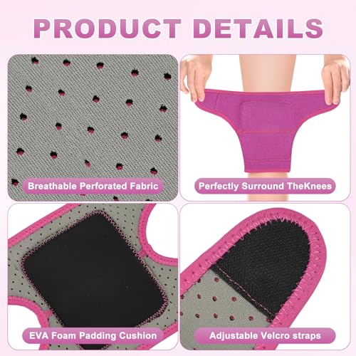 M METERXITY 2-Pack Gardening Knee Pads Thick Foam S Rose Red - color: Rose Red, size: Small