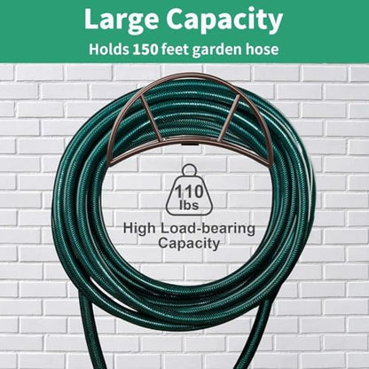TomCare Garden Hose Holder Wall Mount, 150FT Capacity Water Hose Hanger - color: Bronze, size: Standard