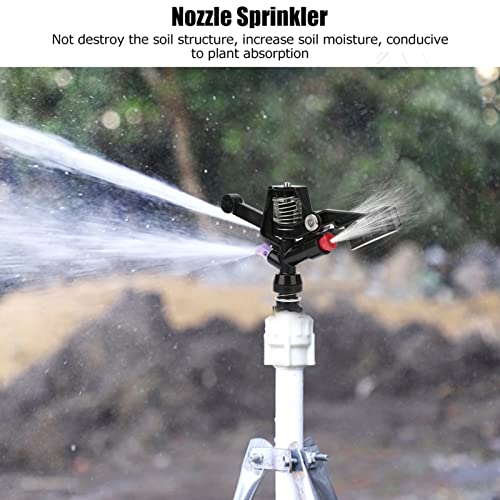 Haofy Impact Sprinkler, 5PCS Garden Impulse Sprinkler, 3/4in DN20 Male Thread, Black