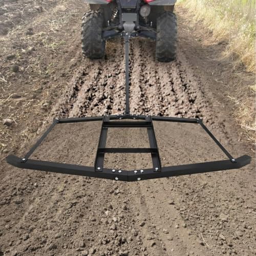 CABIHOME Heavy Duty Steel Drag Harrow & Lawn Leveling Rake, 74" Wide, Up to 50 lbs Capacity, Tow, Behind Grader for Tractor, ATV, UTV, Mower, Ideal for Sand, Gravel, Soil, Garden & Yard Maintenance