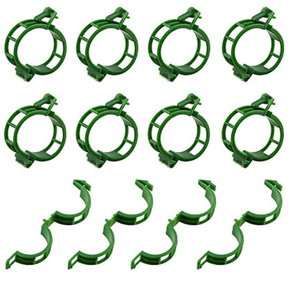 KINGLAKE Plant Support Garden Clips, 200 Pcs Tomato Vine Trellis Clips for Vegetables to Grow Upright and Make Plants Healthier - Green - color: Green
