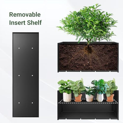 Metal Planter Box 46” x 16” x 16”, Tall Rectangle Planter Box - size: 46"L x 16"W x 16"H
