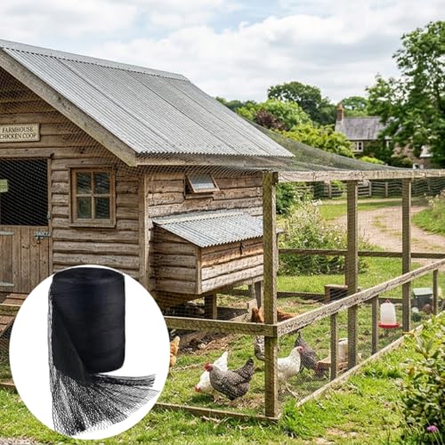 Junflying 50x100 FT Chicken Netting for Hawks & Predator Protection - size: 50x100 FT