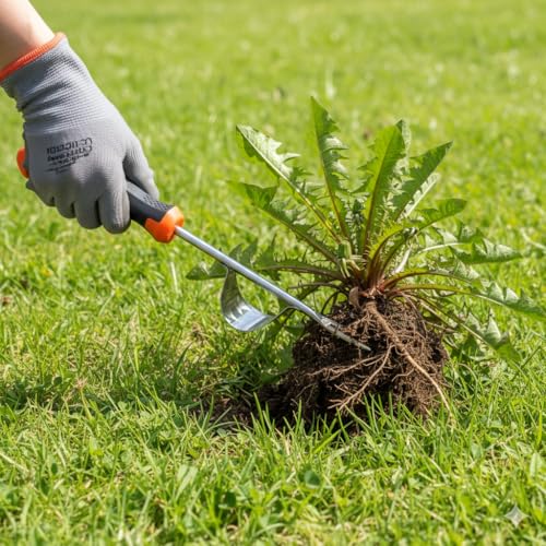 Weed Puller Tool, Portable Rubber-Handled Garden Tools, Four-Tined Weeding Tool, Uprooting Weeding Tools, Crevice Weeder, Yard Weed Tools and Weed Removal Tool (style2) - style: style2
