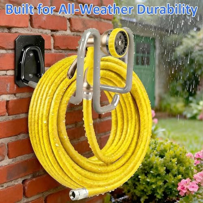 2pcs Garden Hose Holder with Tool Hook Heavy Duty Water Hose Reel - color: 2pc Gray