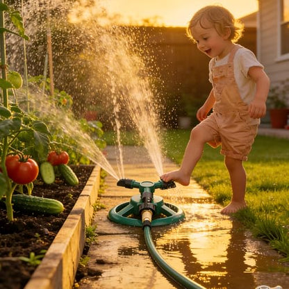 Sprinklers for Yard, Lawn & Garden Sprinkler Automatic 360 Rotating for Large Area Coverage, Grass Water Sprinkler for Kids and Pets Water Fun