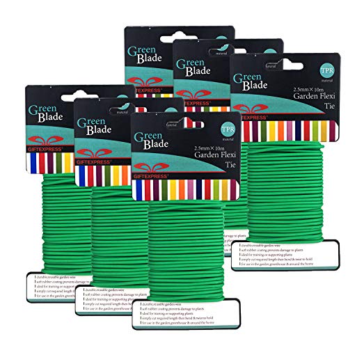 GiftExpress Pack of 6 Garden Soft Wire Tie, 32.8' ea. Garden Plant Tie, Light Duty Flexi Tie, Plant Twist Ties