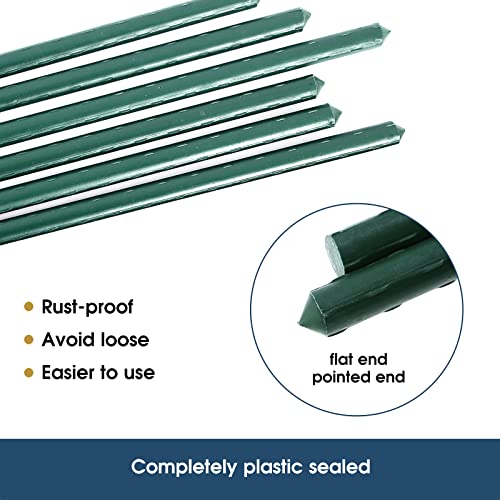 NANOPRETTY 8 FT Garden Stakes for Outdoor Plant Support, 0.78 inch Diameter Plant Stake Sticks Metal Poles for Pole Beans Cucumber Tree Climbing Plants Gardening Supplies 10 Pack - size: 8 FT-10 Pack